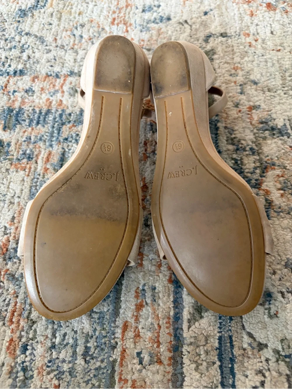 J. Crew Beige Knotted Ankle-Strap Sandals
